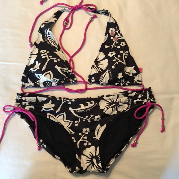 American Eagle Outfitters Other - American Eagle Black, Pink & White Bikini